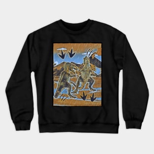 The dinosaur in fight Crewneck Sweatshirt